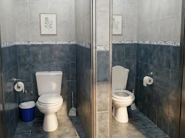Baños individuales de la residencia con terminaciones cuidadas